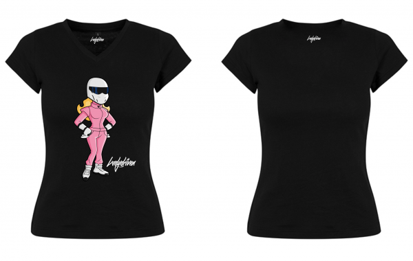 Ladydriven "Racer Lady" T-Shirt Schwarz